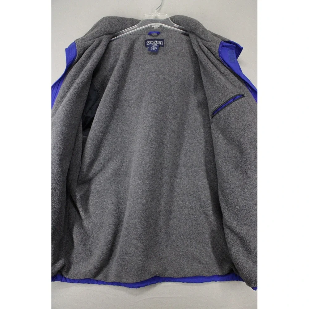 Lands End Squall Parka Mens XL Blue Fleece Lined Insulated Jacket